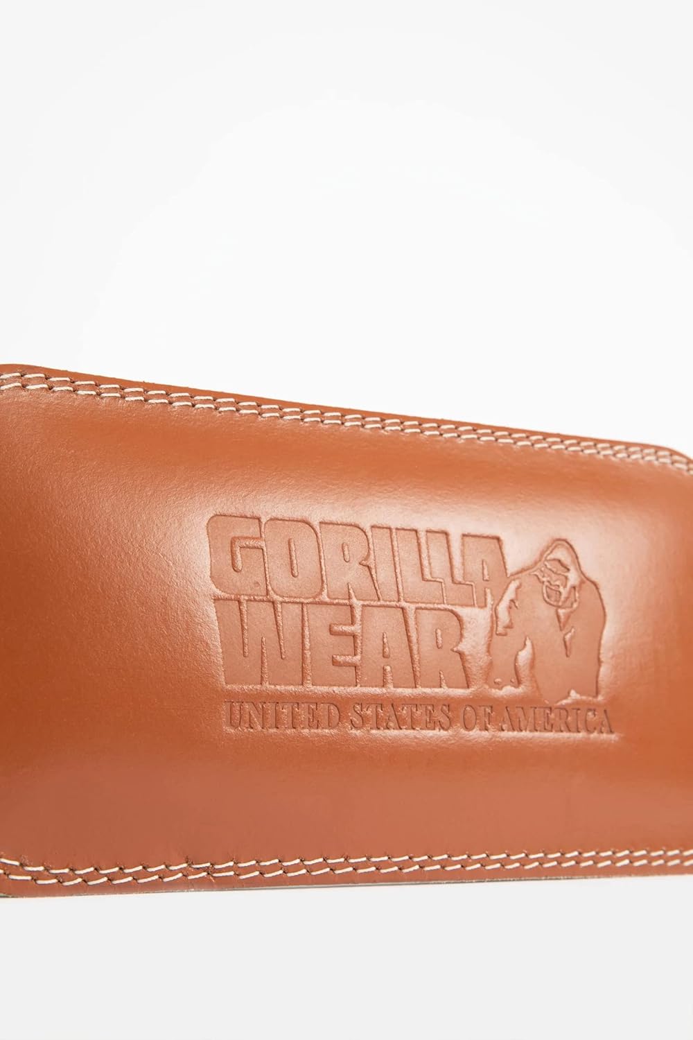 Gorilla Wear - 6 Inch Padded Leather Lifting Belt - Braun - Bodybuilding Krafttraining Gym Training