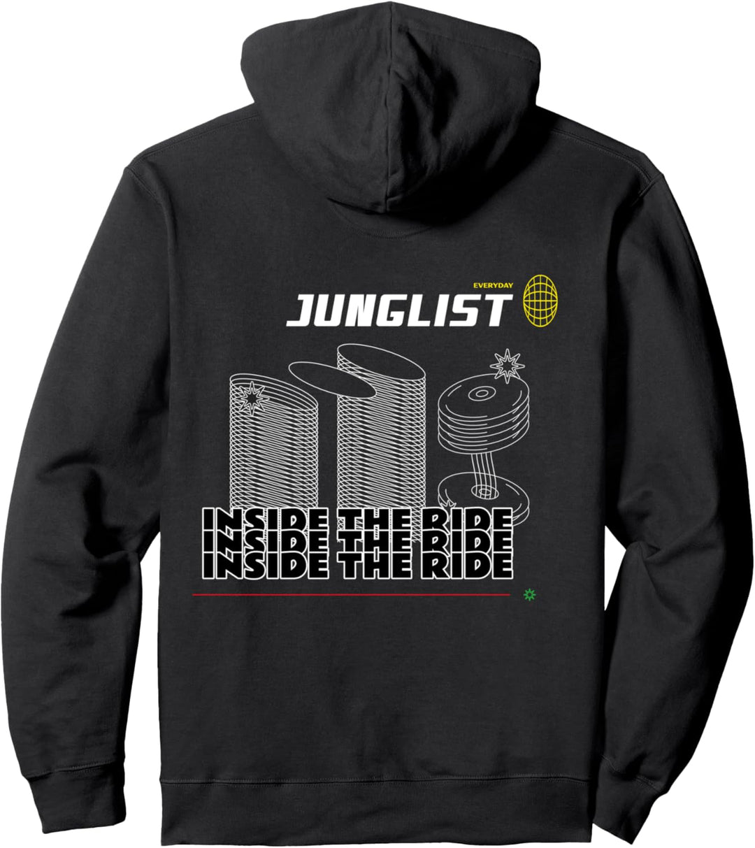 Junglist Trommel und Bass DNB Liquid Drum n Bass Vinyl Pullover Hoodie