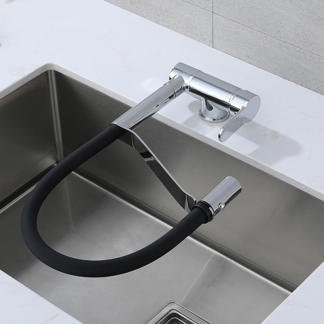 Vorfenster Küchenarmatur Aus 360° Verstellbarer-Wasserhahn Küche Mit 2 Strahlarten, 360° Drehbare Ar