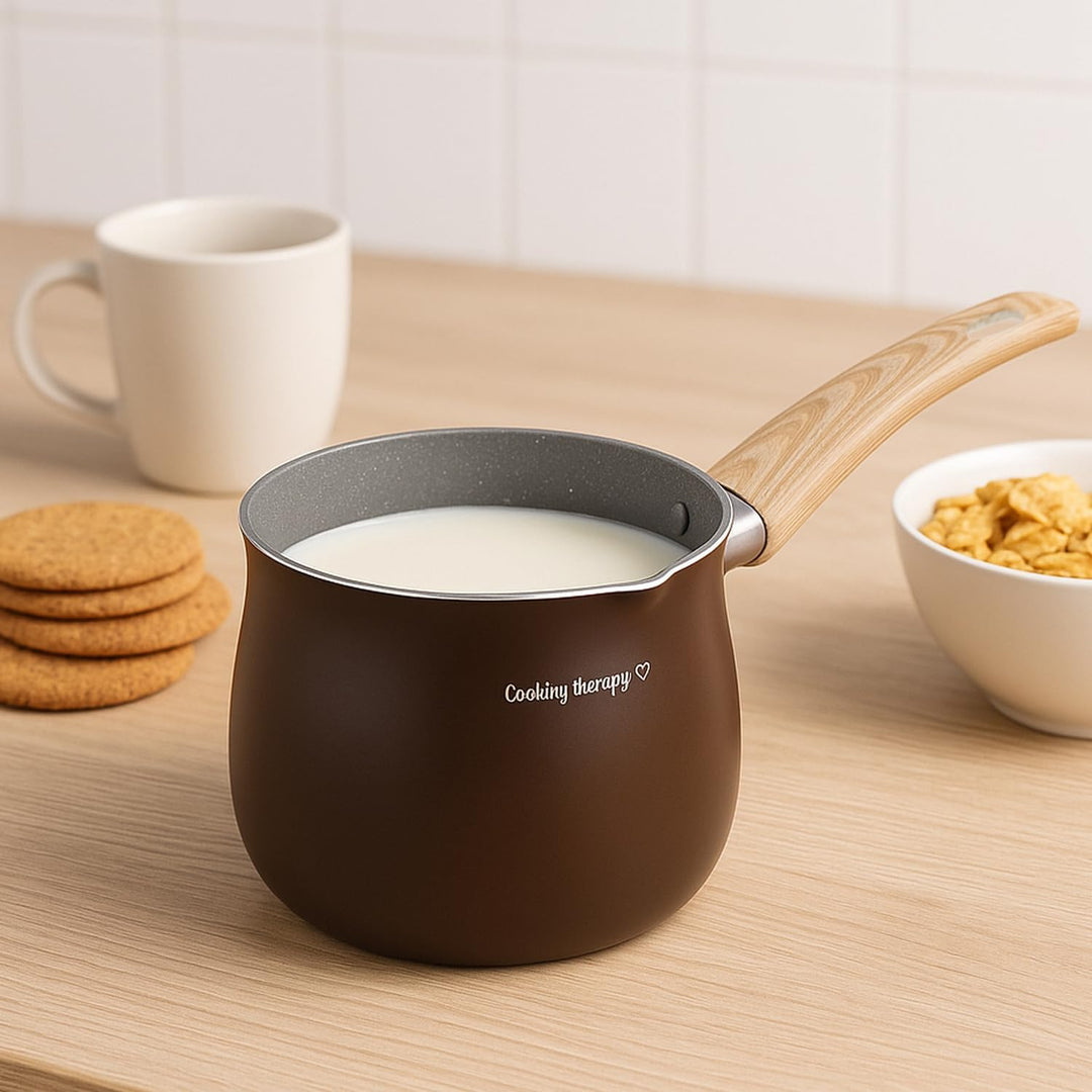 KASANOVA 1 12 cm Milchtopf – Braune Kochtherapie, Gepresstes Aluminium Bakelit