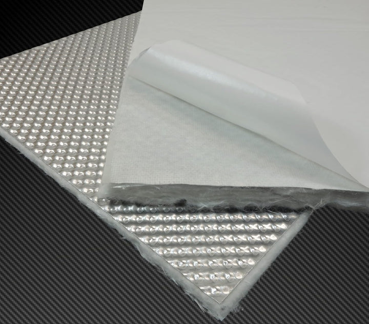 Schlauchland 1m x 1m Alu-Keramik Hitzeschutzmatte Ultra selbstklebend ***Turbo Auspuff Krümmer Isoli