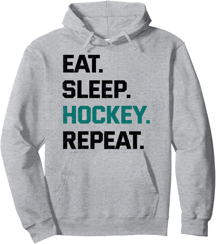 Eat Sleep Hockey Repeat Hockey Spieler Feldhockey Team Pullover Hoodie