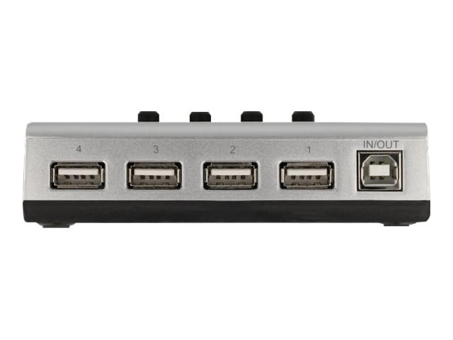 Delock Umschalter USB 2.0 mit 1 x Typ-B Buchse zu 4 x Typ-A Buchse