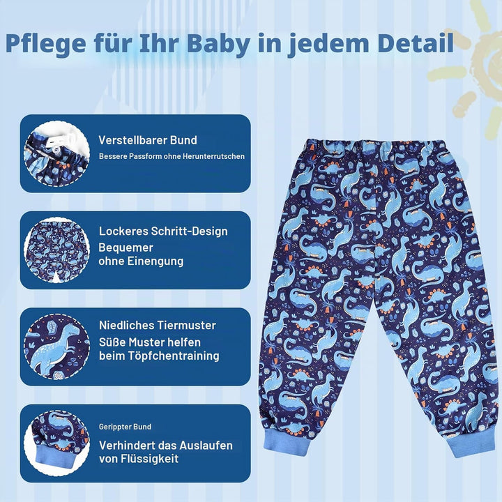 MOEMOE BABY 2 Stück Baby Windelhose aus Baumwolle – Töpfchentraining Hose für Kinder, waschbare Lern