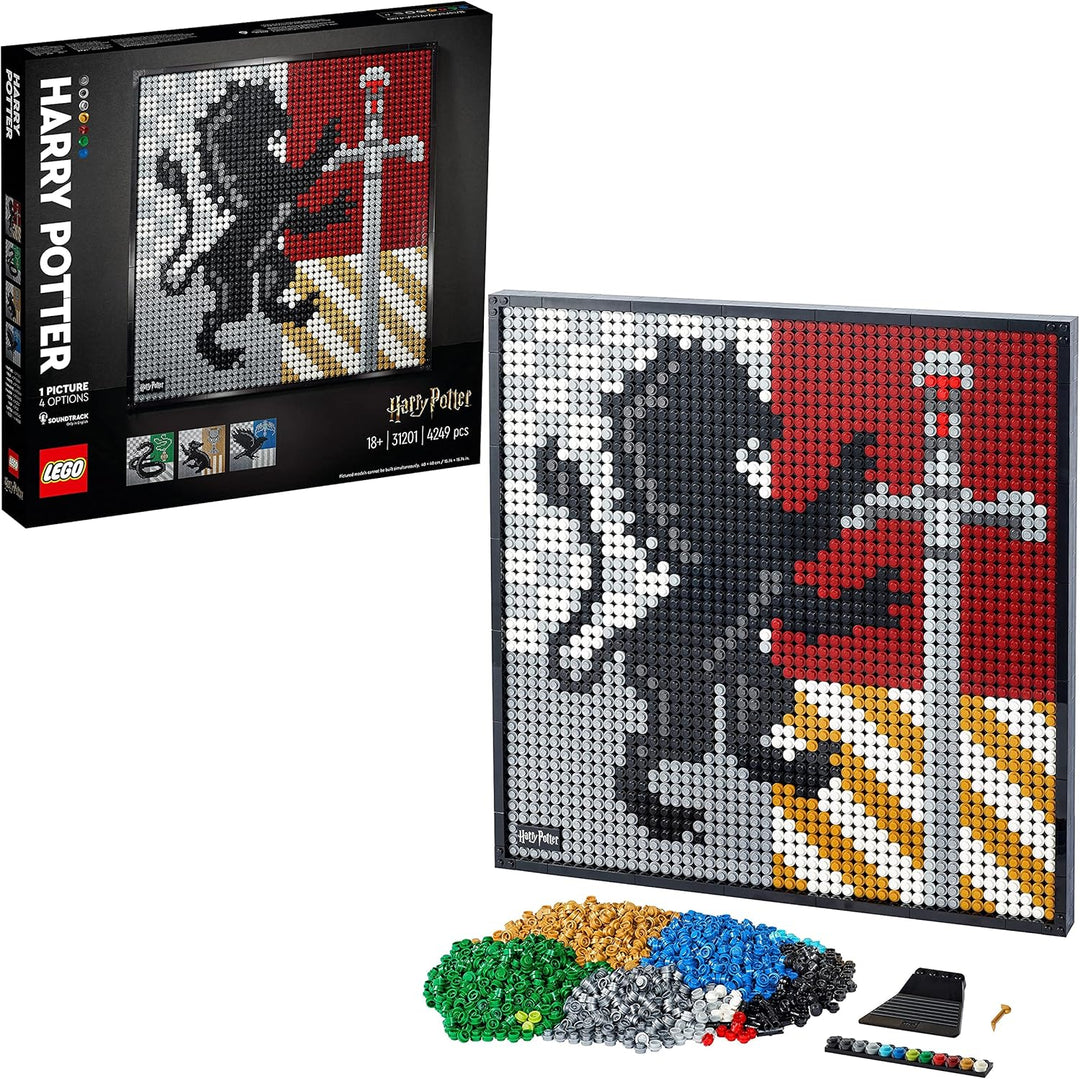 LEGO Art Harry Potter Hogwarts Crests 31201 Building Kit; Perfect for Adults Who Love Hobbies and Co