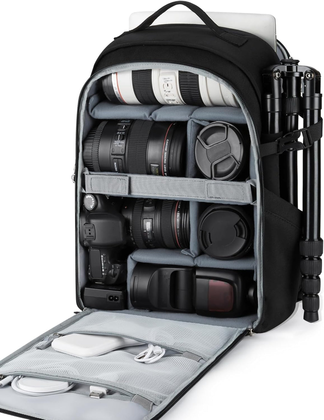 BAGSMART Kamerarucksack, DSLR SLR kameratasche Passend für 15,6-zoll Laptops, Wasserfeste Fotorucksa