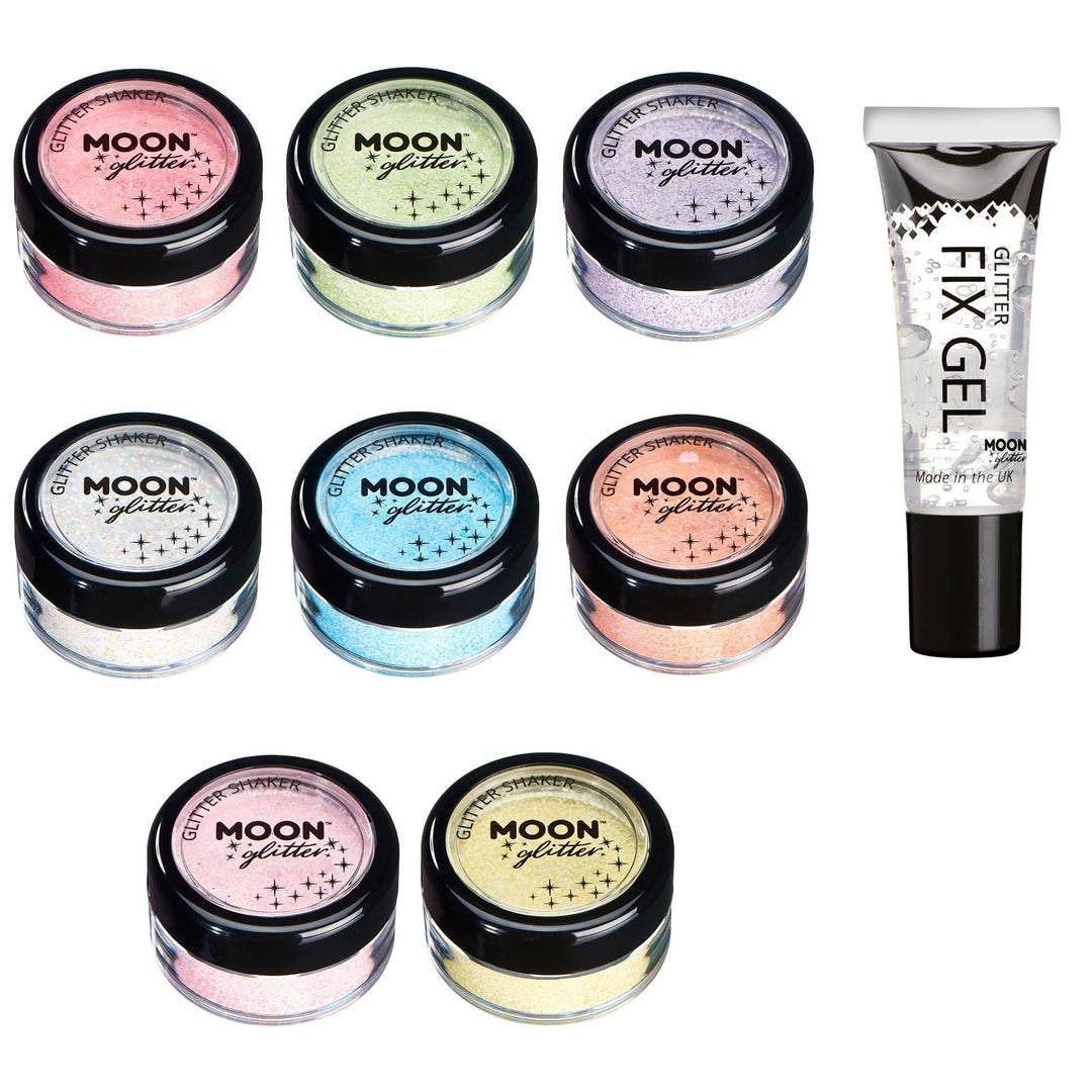 Pastell Glitzer Shaker von Moon Glitter - 100% kosmetische Glitzer für Gesicht, Körper, Nägel, Haare