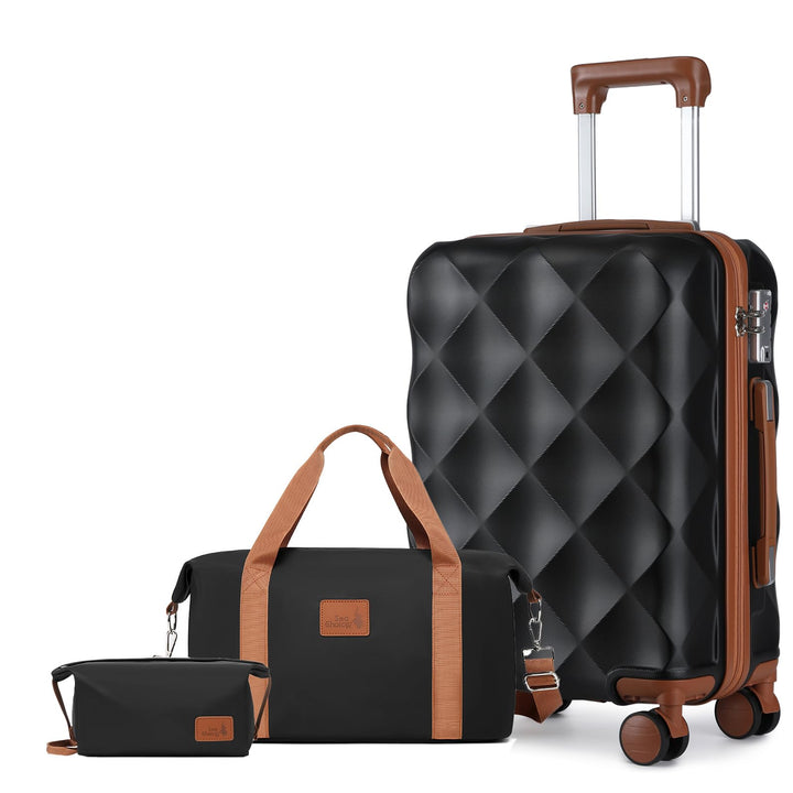 Sea choice Handgepäck Koffer Trolley ABS Leicht Reisekoffer Hardschale 4 Rollen und TSA Schloss Mit