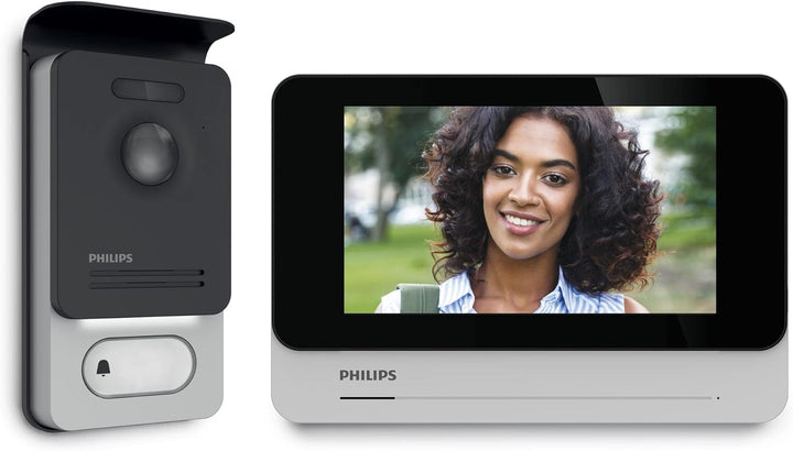 PHILIPS WelcomeEye Connect 2, smarte Video-Türsprechanlage, mit Kamera, 7 Zoll Touch-Monitor, Smartp