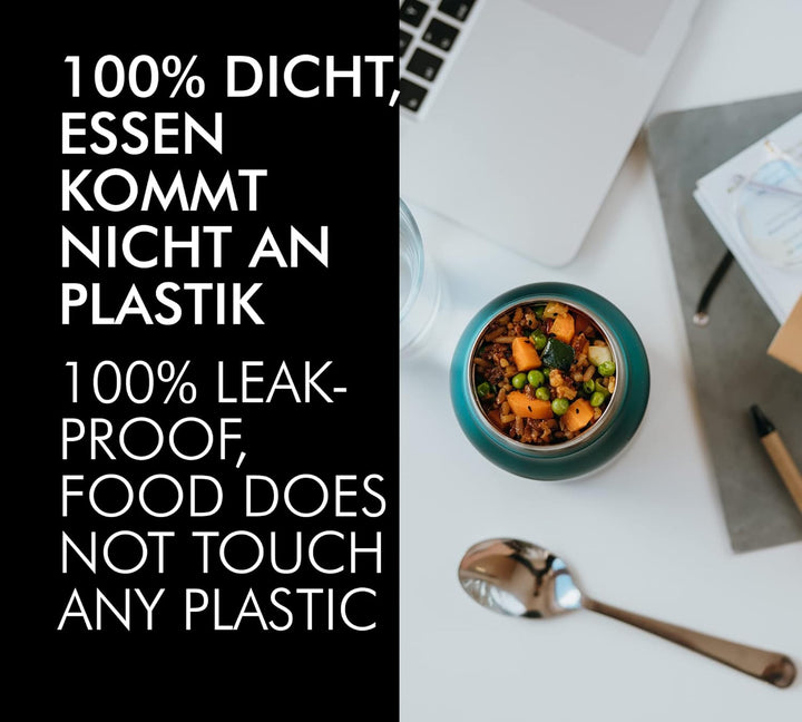 THERMOcafé by THERMOS TC FOOD JAR teal mat 0,50l, 9h heiss 14h kalt, Thermobehälter für Essen, doppe