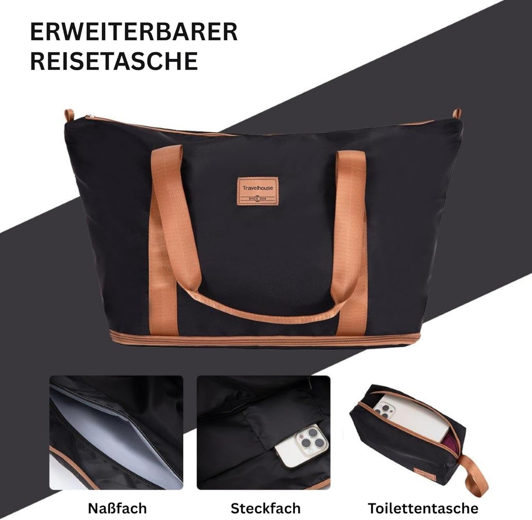 Travelhouse Bari Kofferset 6-teilig – ABS Hartschalen Trolley Set mit 4 Koffern (16"/20"/24"/28"), R