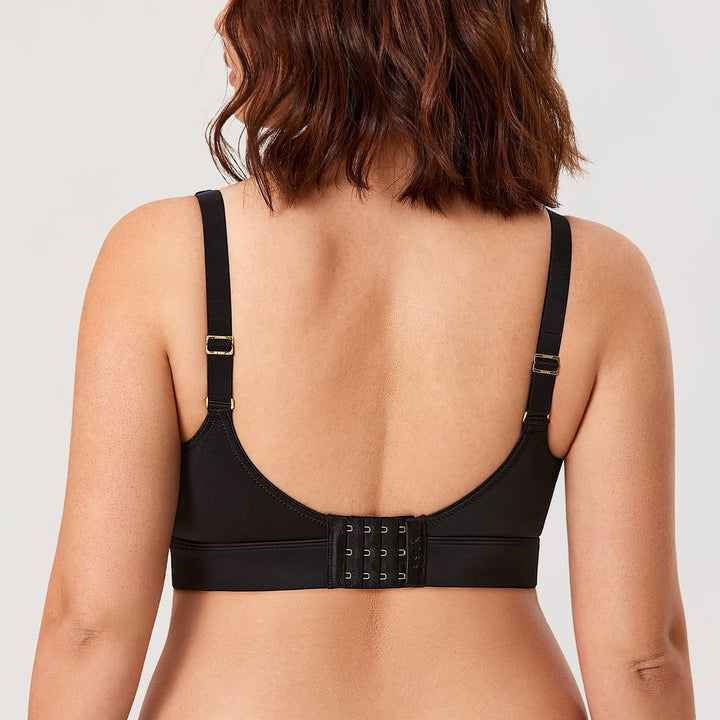 AISILIN Damen BH ohne Bügel Komfort Grosse Grösse volle Abdeckung Nahtlos Ungefüttert 95H Schwarz, 9
