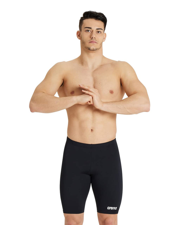 ARENA Herren Solid Team Core Poly Swim Jammer Racing Badeanzug Badehose 18 Schwarz/Weiss, 18 Schwarz