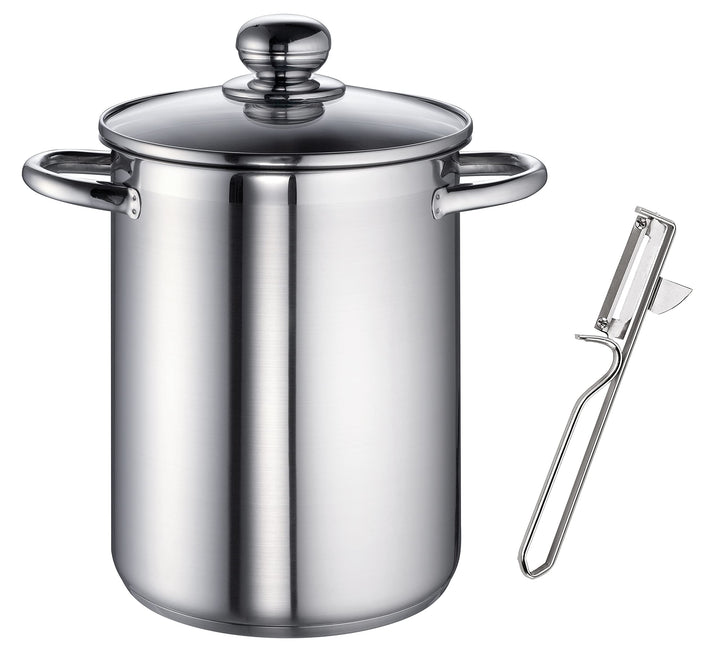 Rohe Germany 262431-02 Spargeltopf Kim, inklusive Spargelschäler, Edelstahl, Induktion, 4.5 liters,