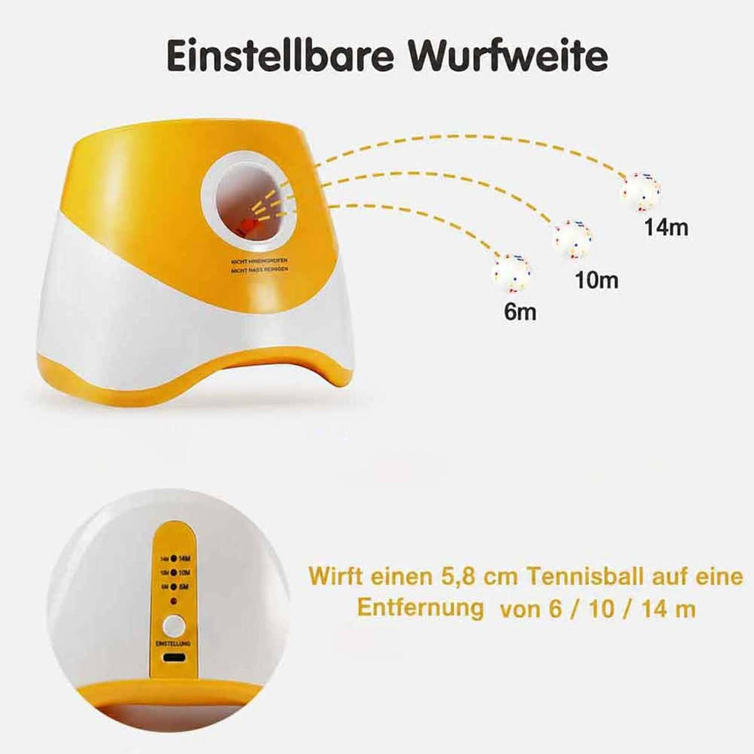 Ballwurfmaschine für Hunde, Automatischer Hundeballwerfer mit Tennisball, Interaktives Hundespielzeu