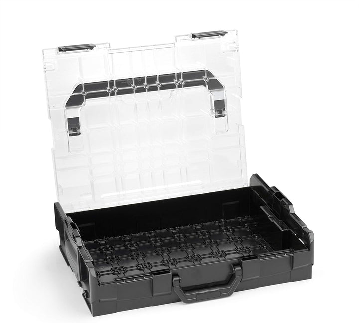 Bosch Sortimo Sortimentskasten L BOXX 102 schwarz Deckel transparent mit Insetboxen-Set A3 Sortierbo
