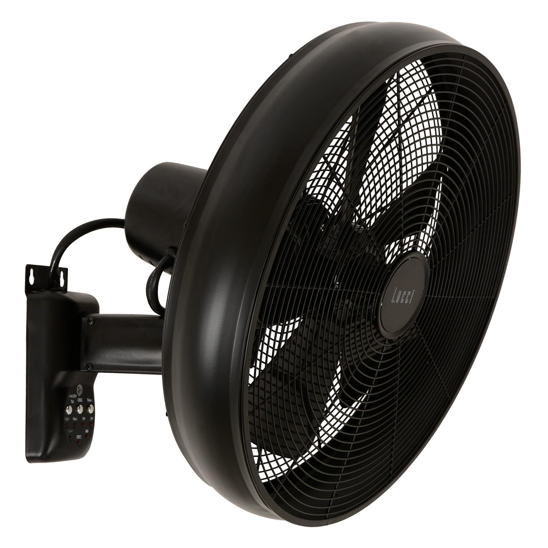 LUCCI AIR Breeze Wandventilator mit Fernbedienung, Stahl,