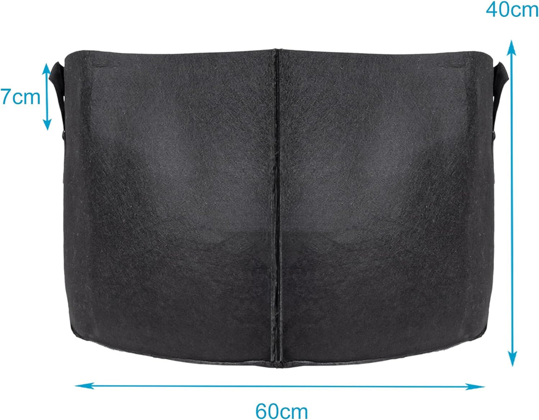 INTIRILIFE 5X Vlies Pflanzsack in 113 Liter - 30 Gallon - 60 x 40 cm – Pflanzen Übertopf aus Vliesst