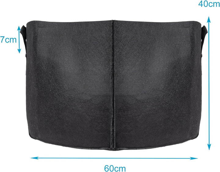INTIRILIFE 5X Vlies Pflanzsack in 113 Liter - 30 Gallon - 60 x 40 cm – Pflanzen Übertopf aus Vliesst
