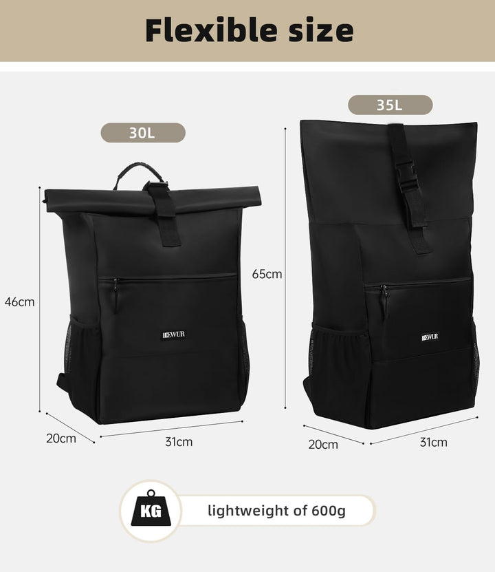 DEWUR 35L Thermo Rücksack Kühlrücksack Kühltasche Wasserdichter Picknickrücksack mit Flaschenöffner