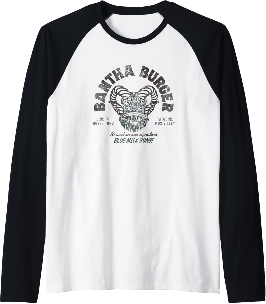 Star Wars Bantha Burger Black Raglan