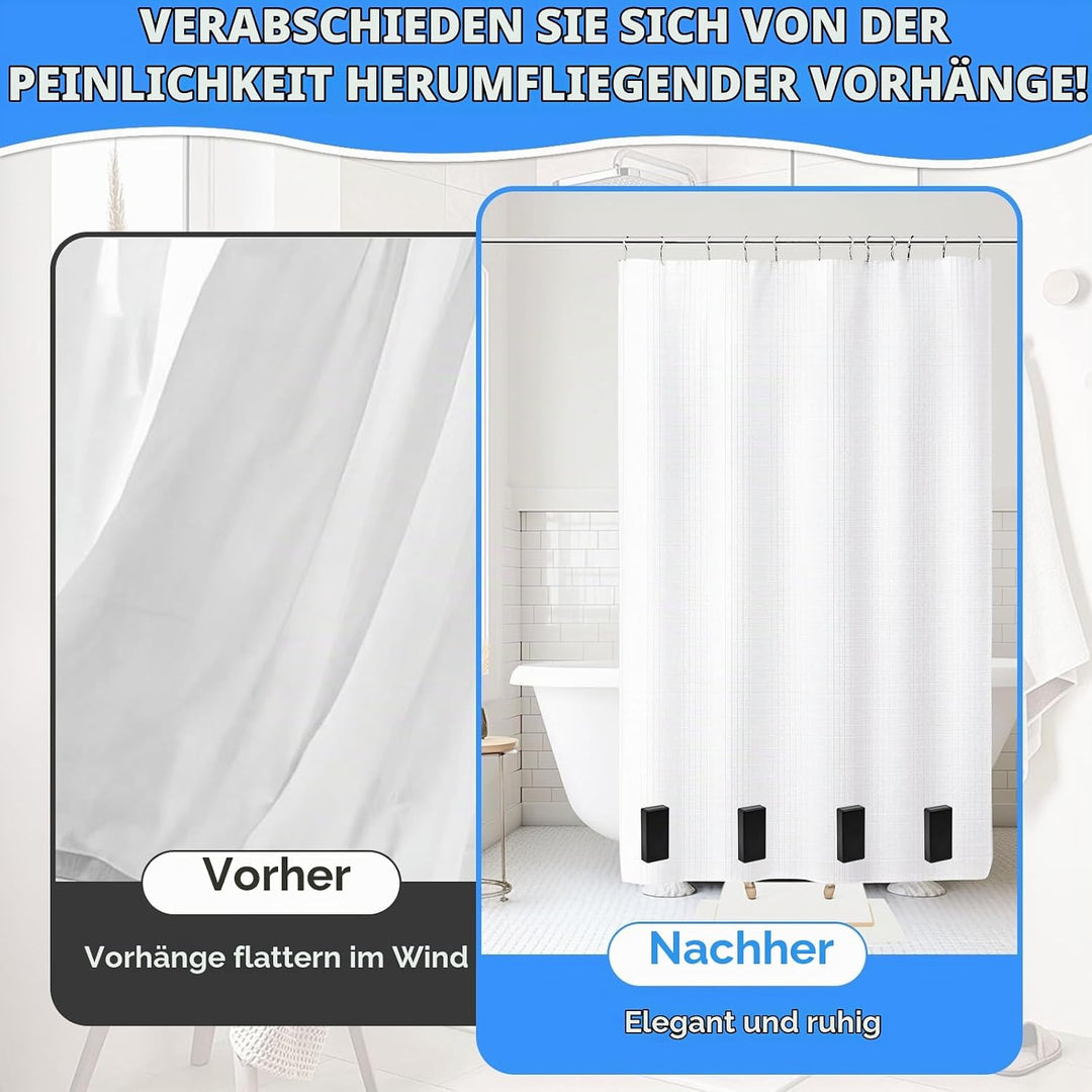 10 Stück Magnetische Duschvorhanggewichte mit Gummi überzogene Duschvorhang Gewichte unten Vorhang B