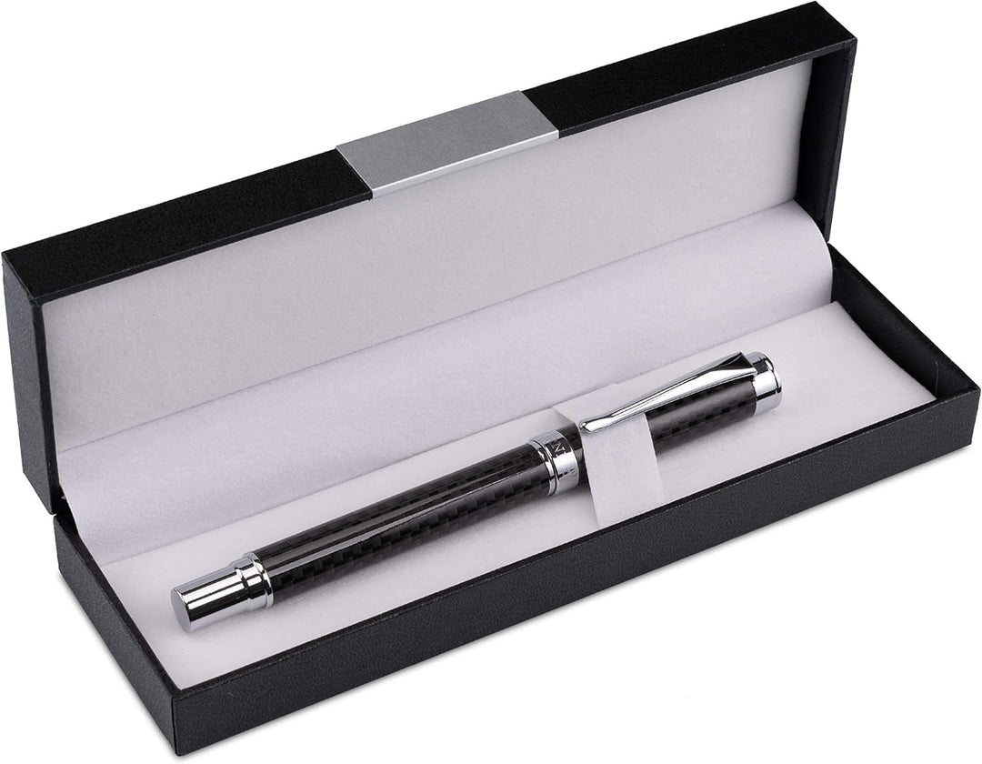 Hörner ONE - Hochwertiger Füllfederhalter aus Carbon I Premium Geschenkbox I Tinte in Schwarz I Luxu