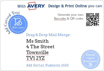 Avery Etiketten für Laserdrucker, transparent