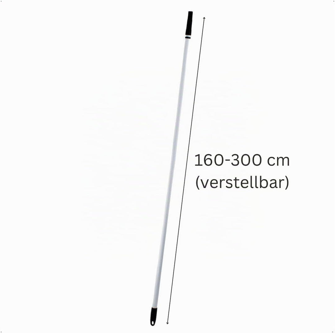 Rekord Teleskopstiel aus Stahl, Länge: 160 bis 300 cm (ausziehbar), inkl. Aufhängeloch, leichte Mont