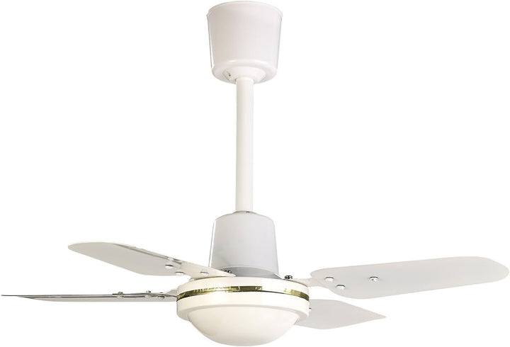 Sichler Haushaltsgeräte Stallventilator Decke: Kompakter Deckenventilator, 4 Metallflügel, 3 Stufen,