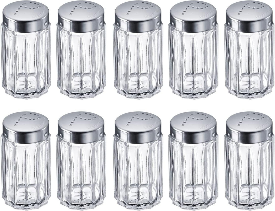 Westmark Pfefferstreuer, 10 Stück, Fassungsvermögen: je 50 ml, Glas/Rostfreier Edelstahl, Traditione