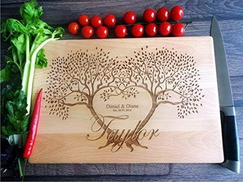 Personalisiertes Schneidebrett | Handgefertigt Schneidebrett | Frühstücksbrettchen mit Gravur | Hoch