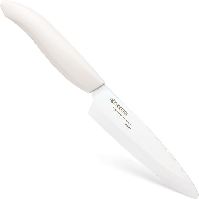 KYOCERA GEN COLOUR Obst- und Gemüse-Keramikmesser FK-110WH-WH Allzweckmesser mit extrem scharfer Ker