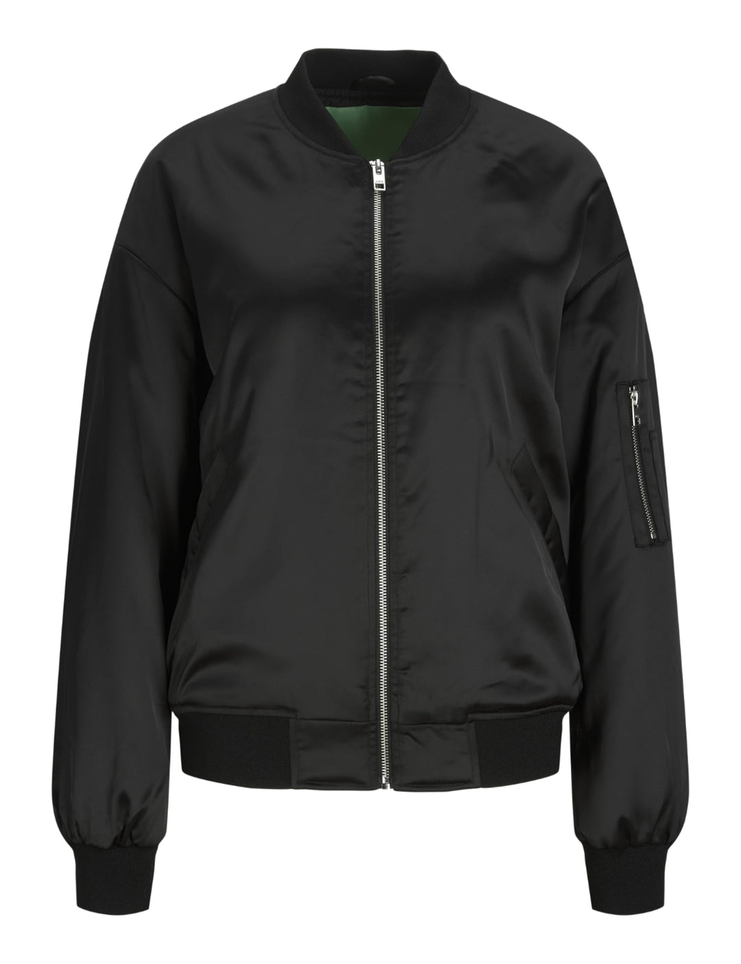JACK & JONES Damen Jjxx Jxmadison Satin Jacket Bomberjacke, Schwarz, XS EU