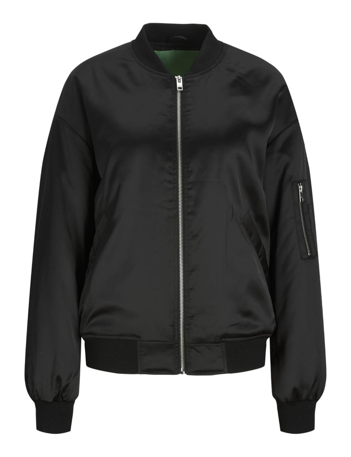 JACK & JONES Damen Jjxx Jxmadison Satin Jacket Bomberjacke, Schwarz, XS EU