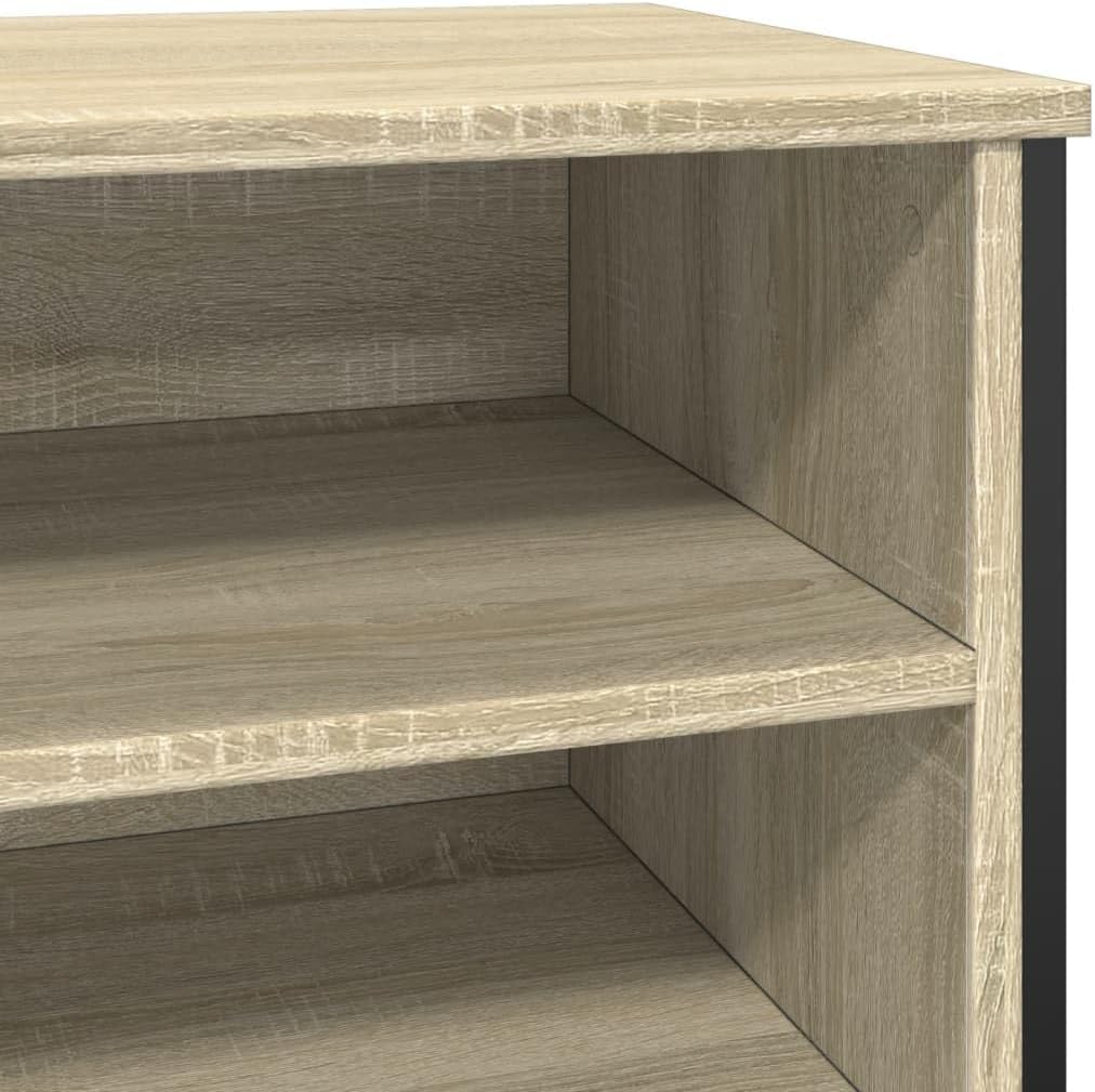 vidaXL Schuhregal, Schuhschrank mit Stauraum, Schuhbank Metallbeine, Schuhablage Schuhständer Schuha