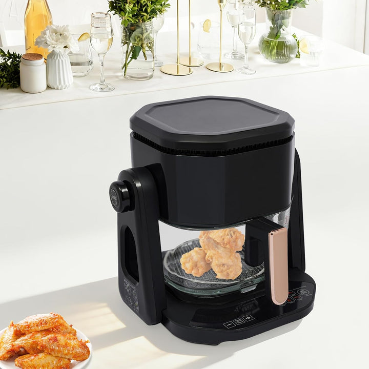 Heissluftfritteuse 4,5L LCD sehr leise spülmaschinenfest | zu Hause in Restaurants, Schulen, Kantine