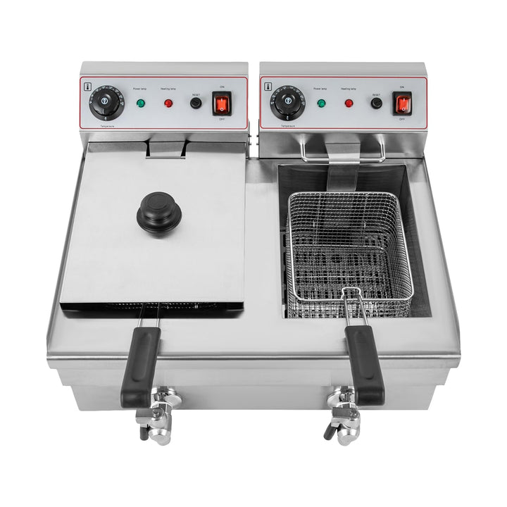 Silber Gewerbliche Elektrische Bratpfanne, Elektrische Öl-Friteuse Bratpfanne Küchenbratmaschine mit