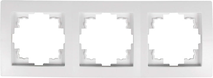 MC POWER - 18er Pack Rahmen| FLAIR | 3-fach, Steckdosenrahmen, Lichtschalter Rahmen, weiss matt 18 R