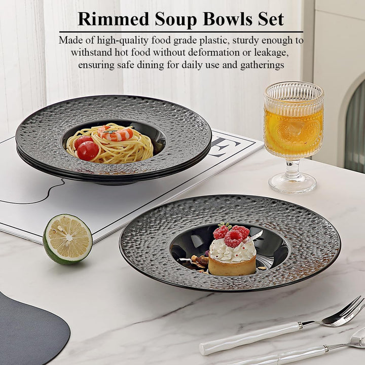 Berglander Suppenschalen Set mit 6, wiederverwendbare 260ml Kunststoff-Multipurpose-Teller für Pilzs