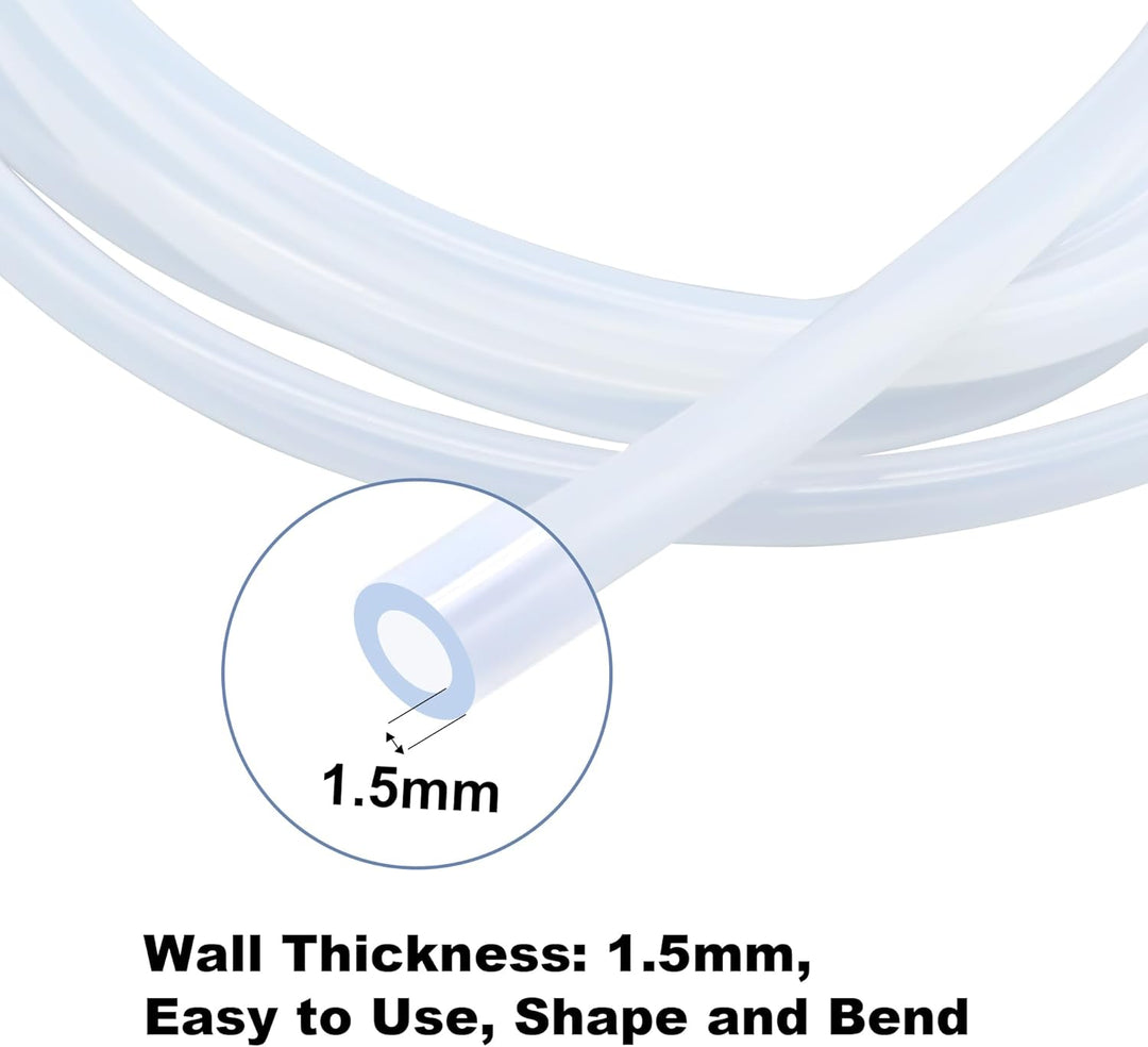 LAVMHAB Silikonschlauch 9mm ID x 12mm OD 5 Meter Länge, Lebensmitteltaugliche Schläuche Flexibler Sc