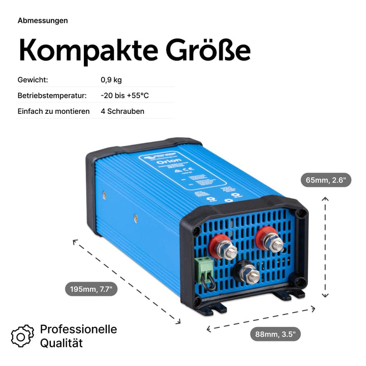 Victron Energy Orion IP20 12/24-Volt 20 Amp DC-DC Konverter Nicht isoliert, Hohe Leistung 12/24-Volt