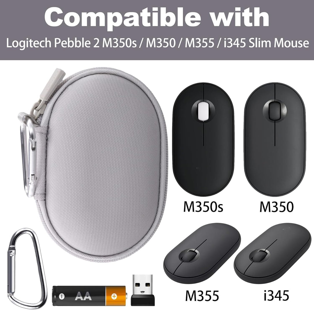 co2CREA Case Harte Reiseschutzhülle Etui Tasche für Logitech Pebble Mouse 2 M350s /M350 Pebble/Logit