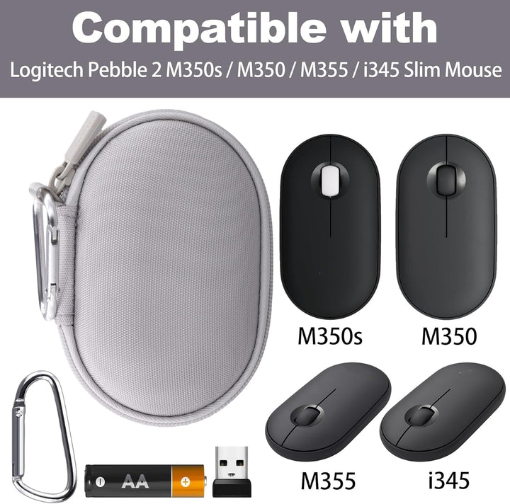 co2CREA Case Harte Reiseschutzhülle Etui Tasche für Logitech Pebble Mouse 2 M350s /M350 Pebble/Logit