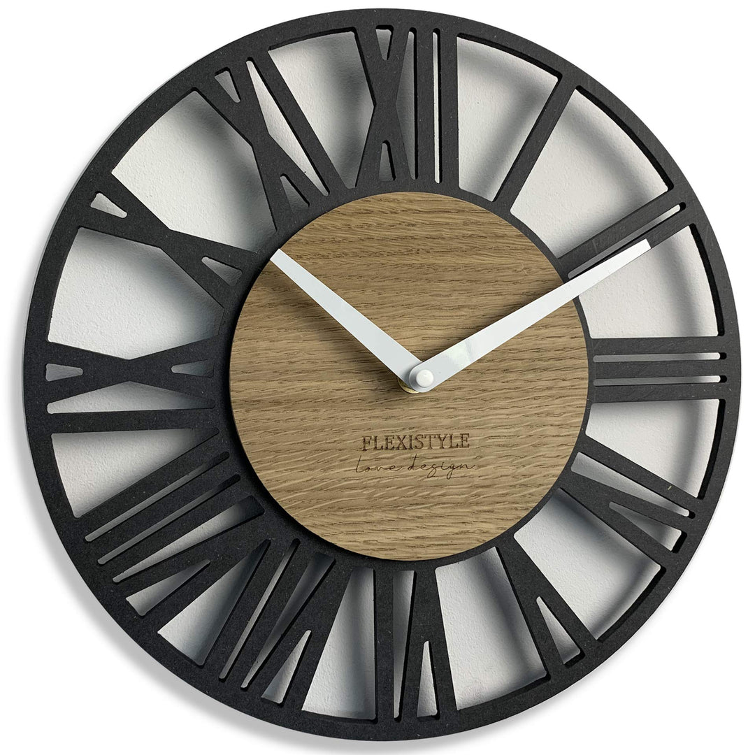 FLEXISTYLE EKO wanduhr ohne tickgeräusche LOFT Piccolo 30cm, Wohnzimmer, Schlafzimmer, in EU hergest