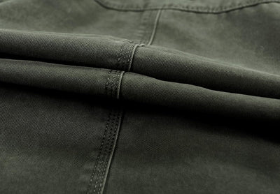 MERCIYD Herren Übergangsjacke Cargo Jacke Männer Stehkragen Baumwolle Jacke Multi Taschen Armeejacke