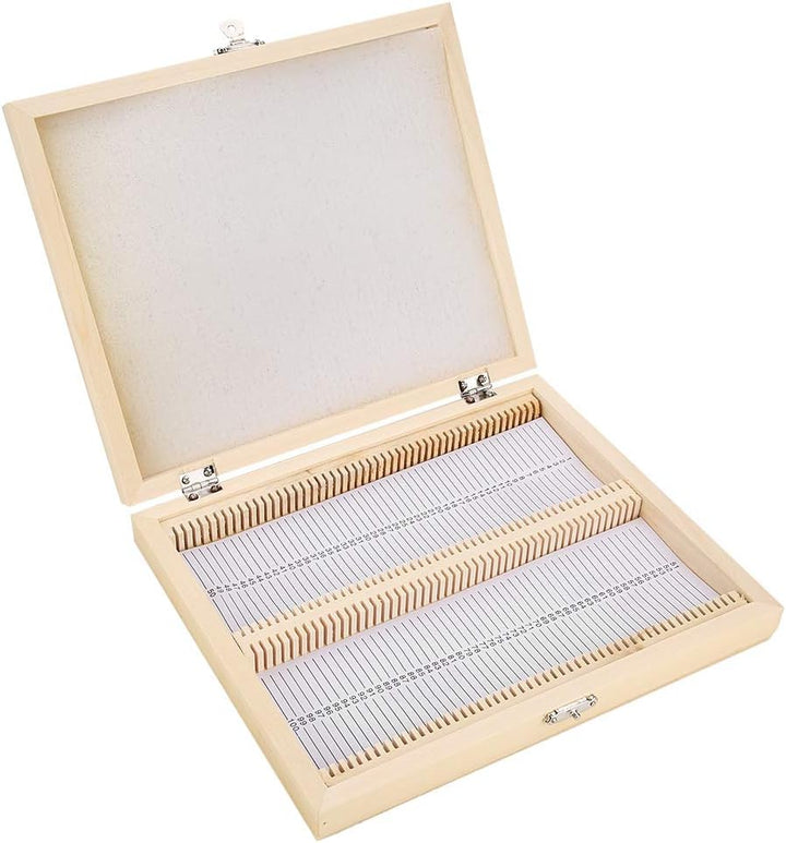 Nummerierte Mikroskop-Objektträger Aufbewahrungsbox Holzverschmutzungsfreier 100-Objektträger-Halter