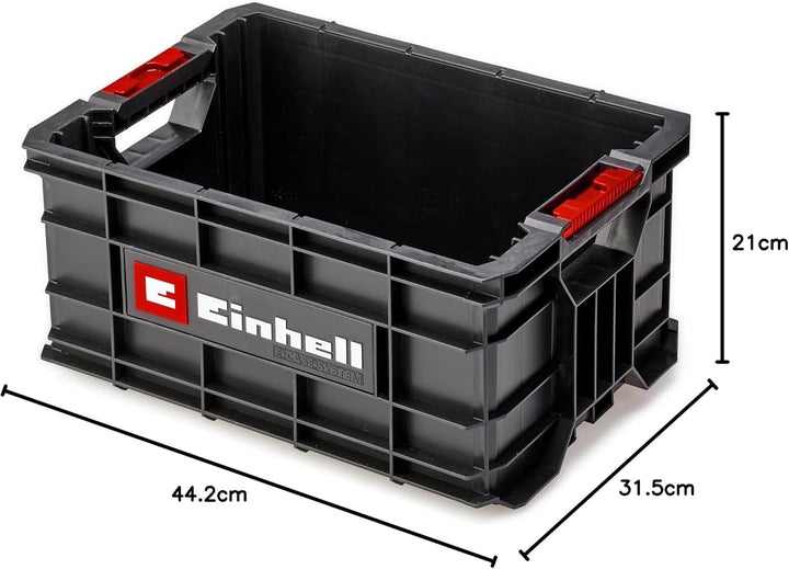 Original Einhell E-Case Werkzeugkiste (max. 90 kg, stapelbar, verriegelbar, kombinierbar mit Einhell