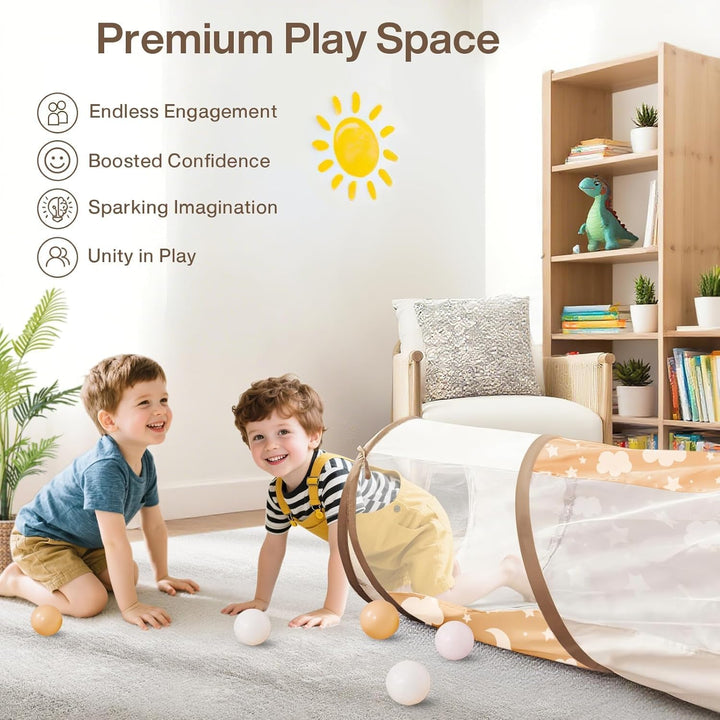 Spieltunnel für Kinder, 180 x 46 cm, Pop-Up Krabbeltunnel
