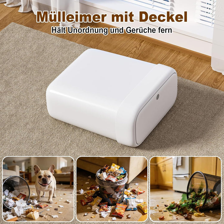 MOPUP Kleiner Badezimmer-Mülleimer mit Deckel, 8.5 l/2,2 Gallonen, schmaler Mülleimer, Papierkorb au